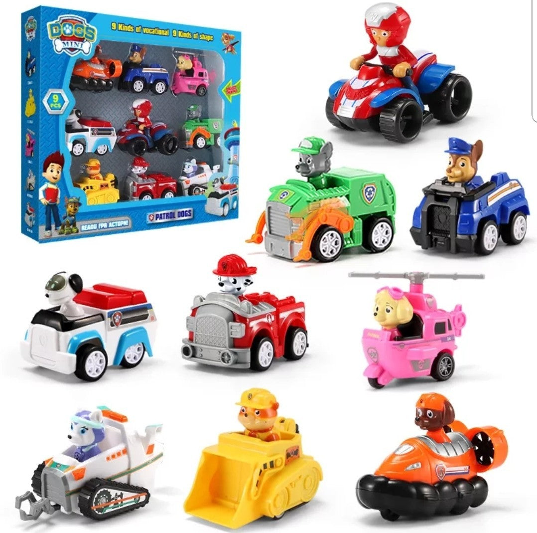 Patrolne šape 9 autića - Paw patrol igračka